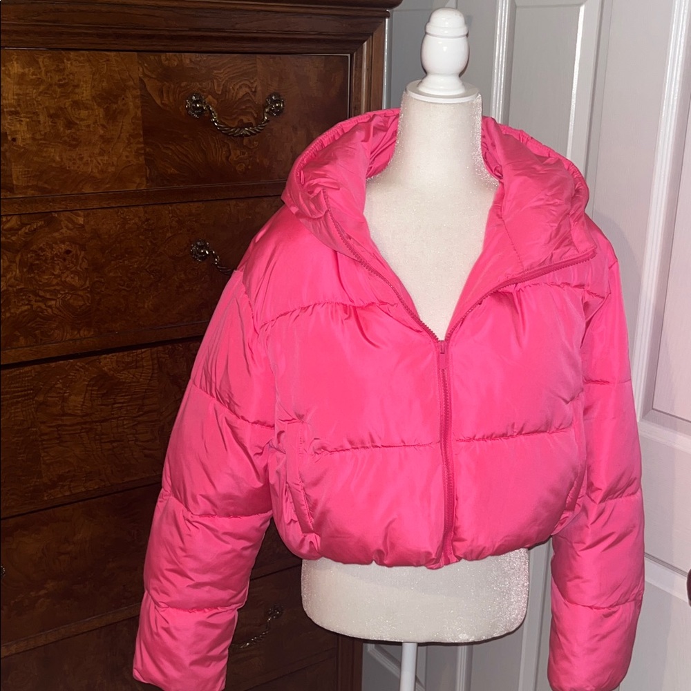 Primark Bright Pink Puffer Jacket